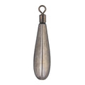 Ryugi DS Heavy Delta TG Tungsten Drop Shot Weight, a streamlined, metallic fishing weight with a looped swivel at the top, designed for precise drop shot fishing tackle.