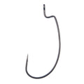 Ryugi Infini Brutal Offset Wide Gap Hook in dark metal with a sharp point, offset eye, and wide gap design for effective fishing tackle performance.