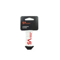 Scientific Anglers Stripping Gaurd in white with red logo, packaged on black card, designed to protect fishing line and fingers while casting or stripping line.