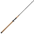 Shimano Compre Salmon/Steelhead - Casting fishing rod with a sleek black blank and light wood handle, designed for precision casting in freshwater fishing.