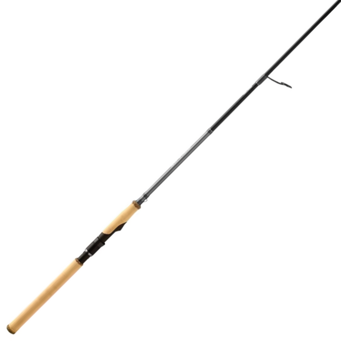 Shimano Compre Walleye - Spinning fishing rod with a light tan handle and black reel seat designed for precision and durability in walleye fishing.
