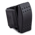 Sierra Contura II Illuminated Weather Resistant Rocker Switch - On-OFf in black with textured grip, designed for durability and marine electronics applications.