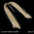 Sight Cast Flood Tide Flash in shimmering gold, a fly tying material featuring fine, reflective strands designed to enhance fishing lures and tackle appearance.
