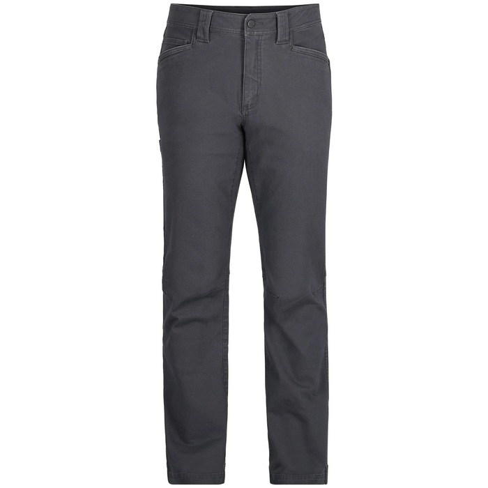 Simms Gallatin Pants - Men's in dark gray, featuring a straight-leg fit, belt loops, front and back pockets, designed for comfort and durability during fishing and outdoor activities.