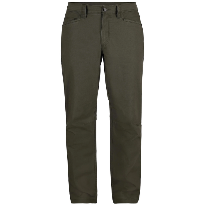 Simms Gallatin Pants - Men's in olive green, designed for durability and comfort, featuring a classic fit with front and back pockets ideal for fishing and outdoor activities.