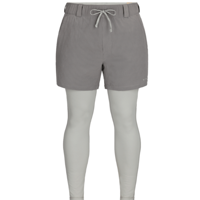 Simms Latitude BiComp Bottom - Men's in gray with an adjustable drawstring waist and belt loops, designed for comfort and durability during outdoor fishing activities.