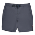 Simms Seamount Shorts - Men's in dark gray featuring a durable fabric, side pockets, and an adjustable integrated belt for comfortable wear during fishing activities.