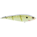 SPRO Sashimmy Swimmer 125 fishing lure in segmented design with realistic fish pattern in greenish tones and black spots, ideal for fishing tackle enthusiasts.