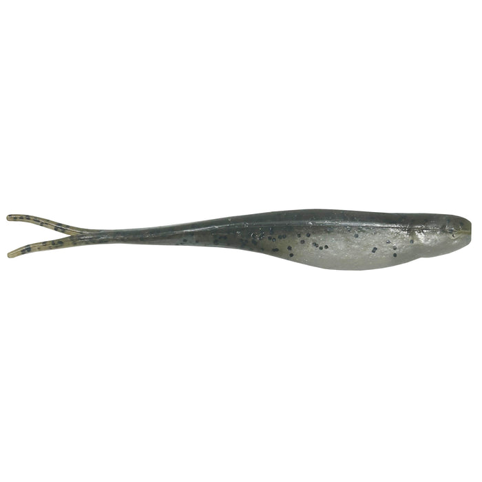 Strike King 3" Z-Too Soft Jerkbait fishing lure in a natural shad color with a slender, tapered body and forked tail designed for realistic movement in water.