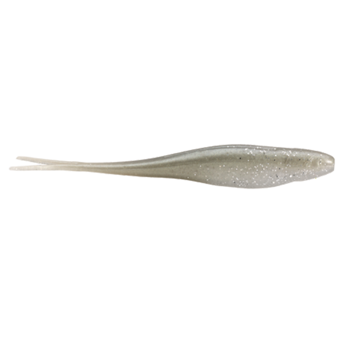 Strike King 3X 7" Z-Too Soft Jerkbait in translucent silver with glitter, designed for realistic movement in water to attract fish, ideal for fishing tackle enthusiasts.