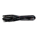 Strike King Bitsy Tube fishing lure in black with red flecks, designed with multiple soft appendages for lifelike movement in water to attract fish.