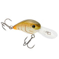 Strike King Gravel Dawg 10 Crankbait fishing lure with a tan and gold body, realistic black eye, and two sharp treble hooks, designed for effective fishing tackle use.