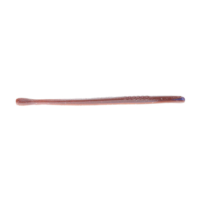 Strike King KVD Perfect Plastics Filler Worm 5" soft plastic fishing lure in translucent reddish color with textured body designed for effective fishing tackle use.