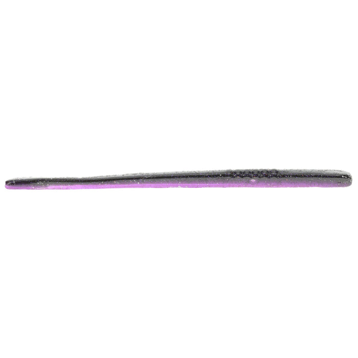 Strike King KVD Perfect Plastics Filler Worm 6" shown in a dark purple color with a tapered, soft plastic body designed for fishing tackle use.