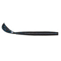 Strike King Rage Cut-R-Worm soft plastic fishing lure in dark color with blue speckles and a ribbed body designed for enhanced movement in water fishing tackle.