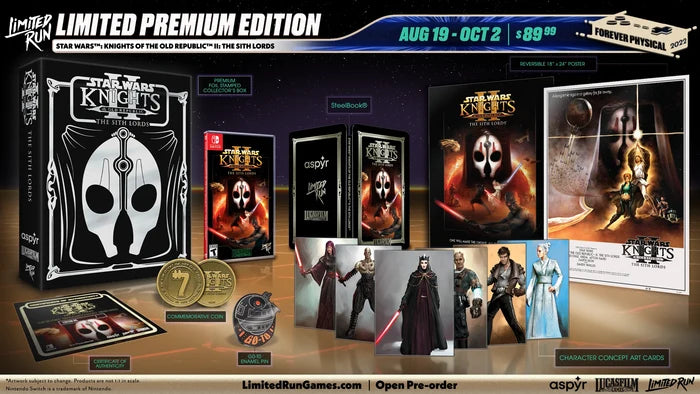 SWITCH LIMITED RUN #158: STAR WARS: KNIGHTS OF THE OLD REPUBLIC II: THE SITH LORDS PREMIUM EDITION