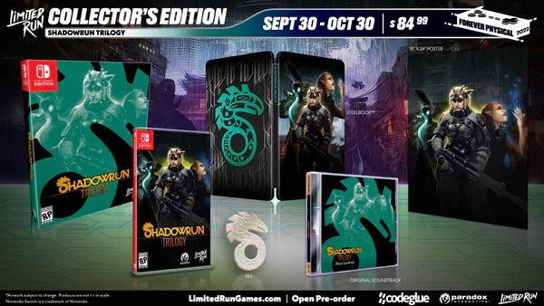 SWITCH LIMITED RUN #163: SHADOWRUN TRILOGY COLLECTOR'S EDITION