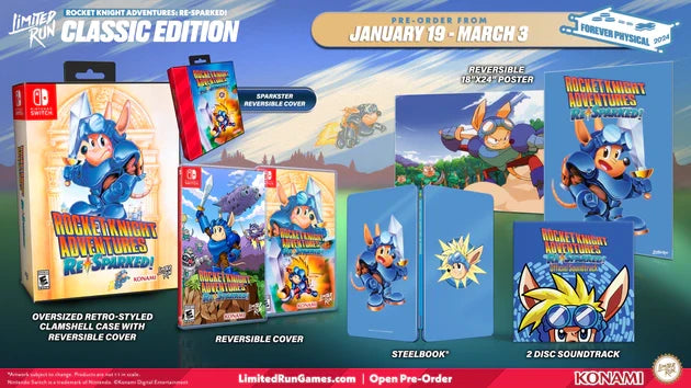 SWITCH LIMITED RUN #209: ROCKET KNIGHT ADVENTURES: RE-SPARKED CLASSIC EDITION