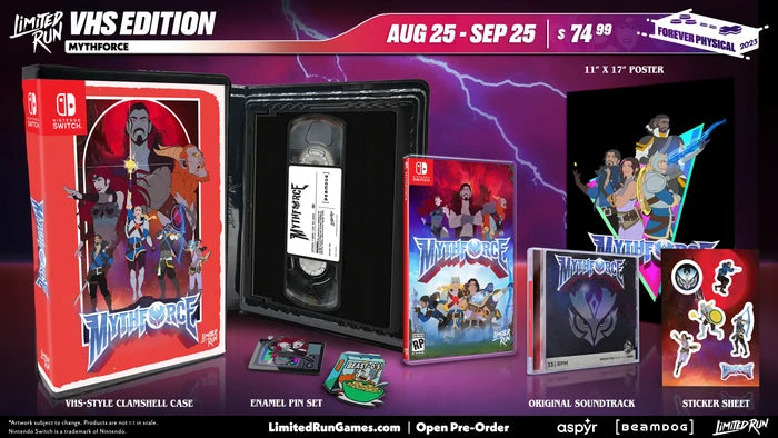 SWITCH LIMITED RUN #211: MYTHFORCE (Standard or VHS edition)