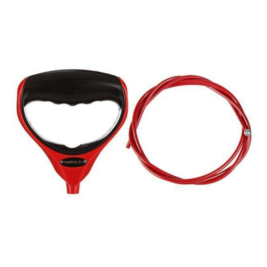 T-H Marine G-Force Trolling Motor Handle and Cable featuring a red ergonomic handle with a black grip and a matching red cable, designed for marine electronics and fishing tackle use.
