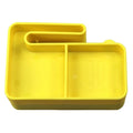 Yellow molded plastic device designed to secure marine propellers in place, featuring a compact, contoured shape for easy attachment and removal, T-H Marine Prop Master Propeller Stop.