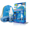 T-H Marine Wave Away Screen Cleaner kit includes a spray bottle, microfiber cloth, and carrying pouch, designed for cleaning sonar, GPS, and electronic screens safely without alcohol or ammonia.