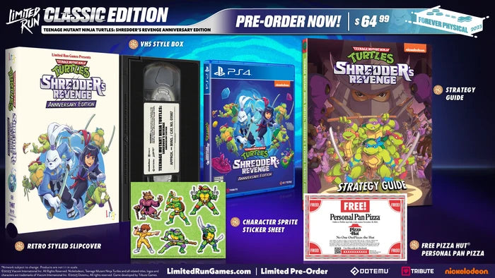 TEENAGE MUTANT NINJA TURTLES: SHREDDER'S REVENGE ANNIVERSARY EDITION CLASSIC EDITION (PS4)