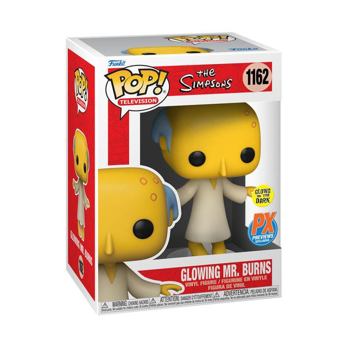 The Simpsons- Mr. Burns (Glowing) PX Previews Exclusive Pop! Vinyl Figure