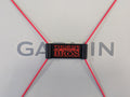 Thorne Bros Graph Cover Strap in black with red logo, designed to secure fishing rods and tackle, shown holding bright red cords against a light background.