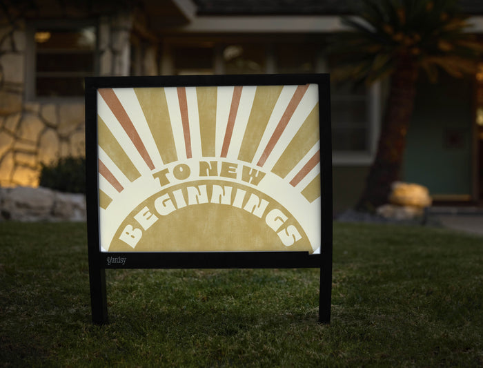 To New Beginnings Yardsy Sign - Hero