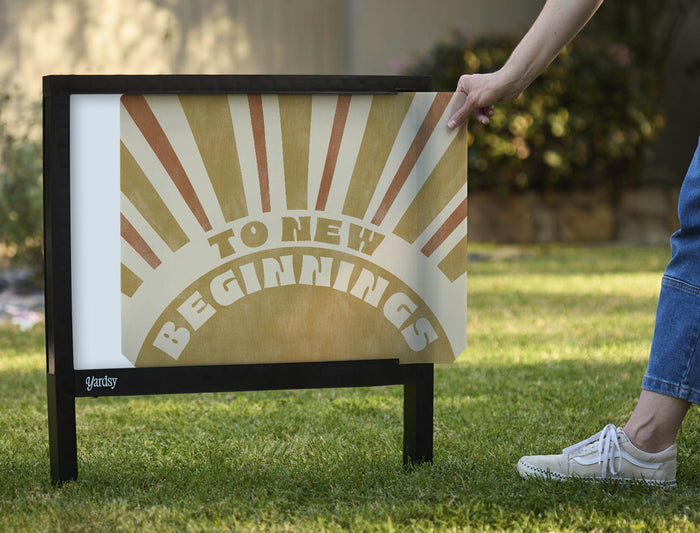 To New Beginnings Yardsy Sign - Interchangeable