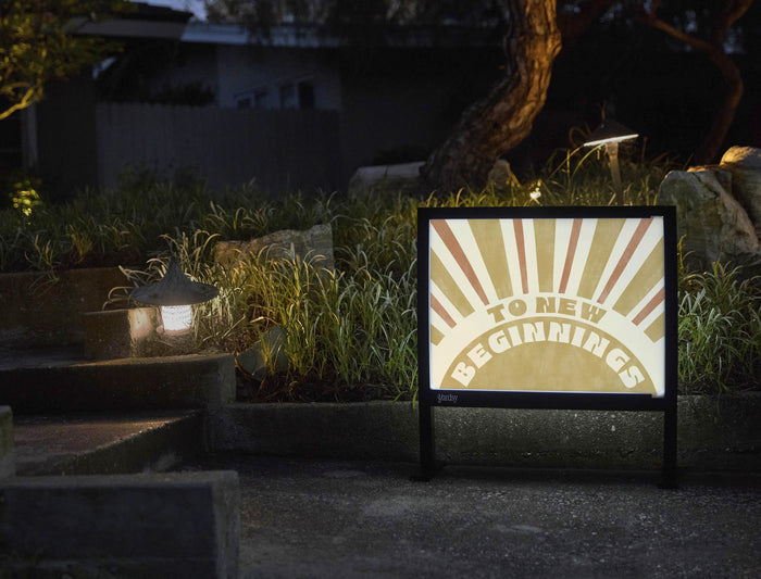 To New Beginnings Yardsy Sign - Flat Feet