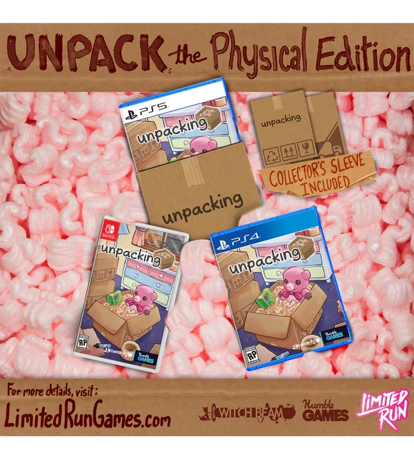 UNPACKING (SWITCH, PS4, and PS5))