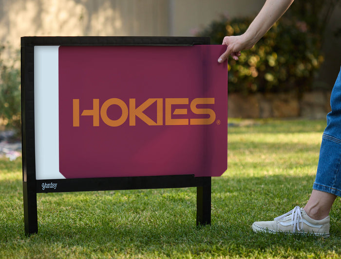 Virginia Tech Hokies Maroon Yardsy Sign - Interchangeable