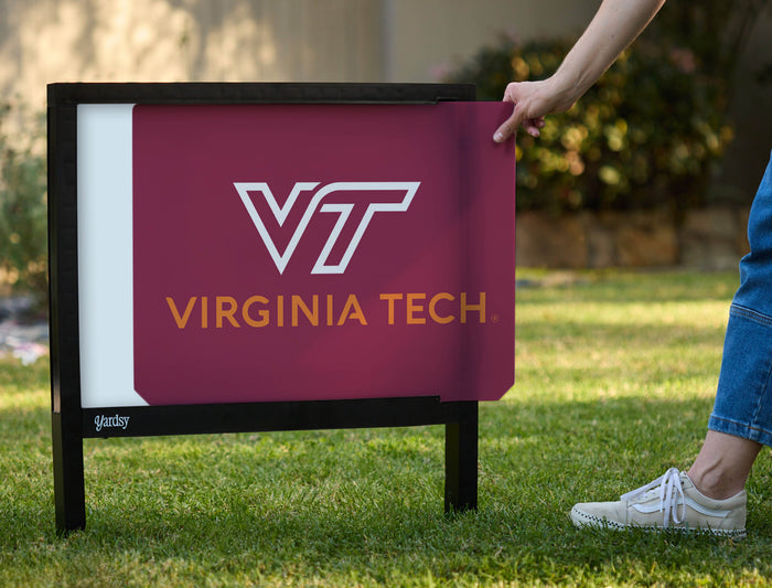Virginia Tech Institutional Mark Maroon Yardsy Sign - Interchangeable