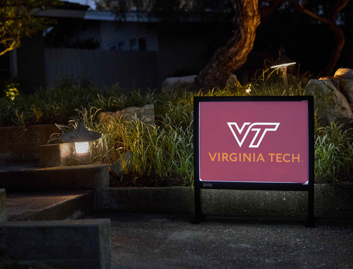 Virginia Tech Institutional Mark Maroon Yardsy Sign - Flat Feet