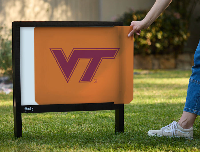 Virginia Tech VT Athletics Mark Orange Yardsy Sign - Interchangeable
