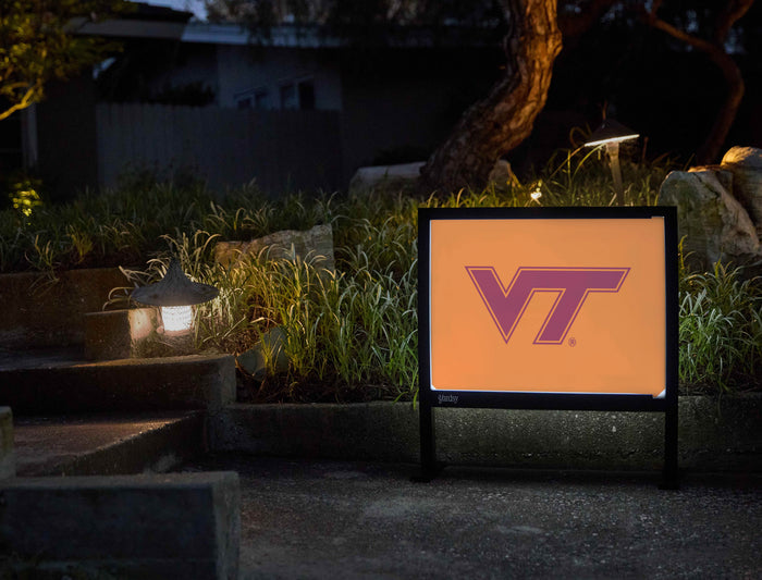 Virginia Tech VT Athletics Mark Orange Yardsy Sign - Flat Feet
