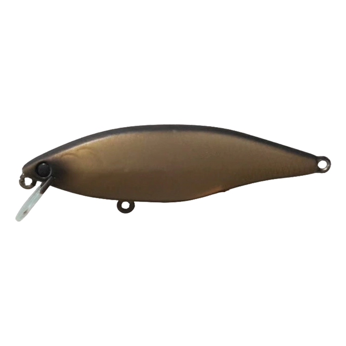 Weeble Yattabait Cheat fishing lure in a streamlined shape with a subtle metallic brown finish, featuring attachment points for hooks and line.