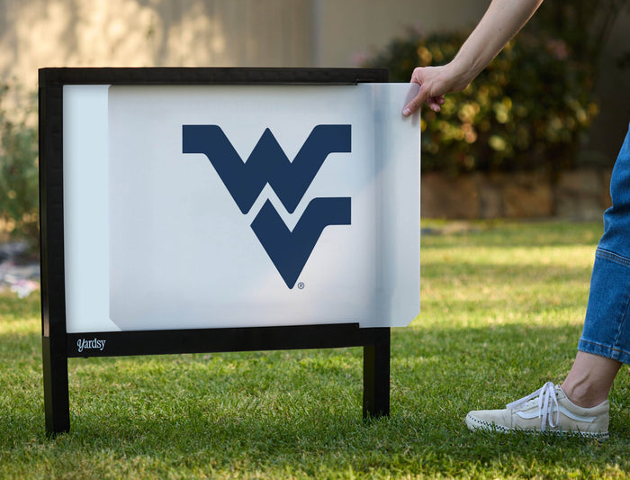 West Virginia Blue Primary Mark White Yardsy Sign - Interchangeable