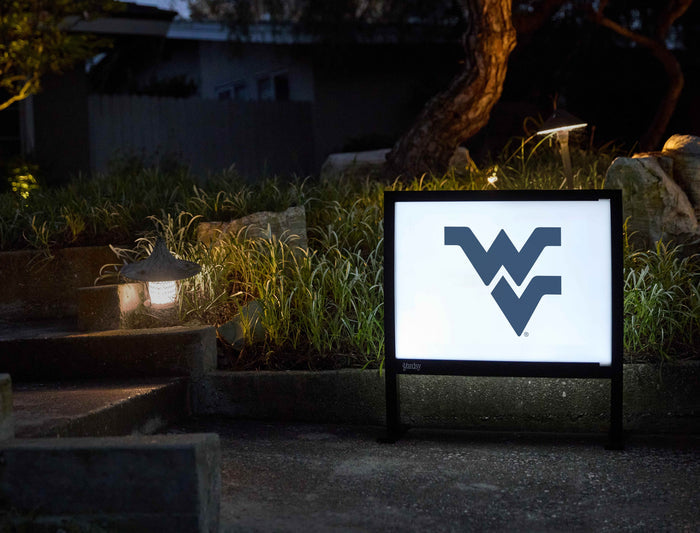 West Virginia Blue Primary Mark White Yardsy Sign - Flat Feet