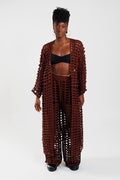 Wide Sleeve Basket Kimono – Basket Brown