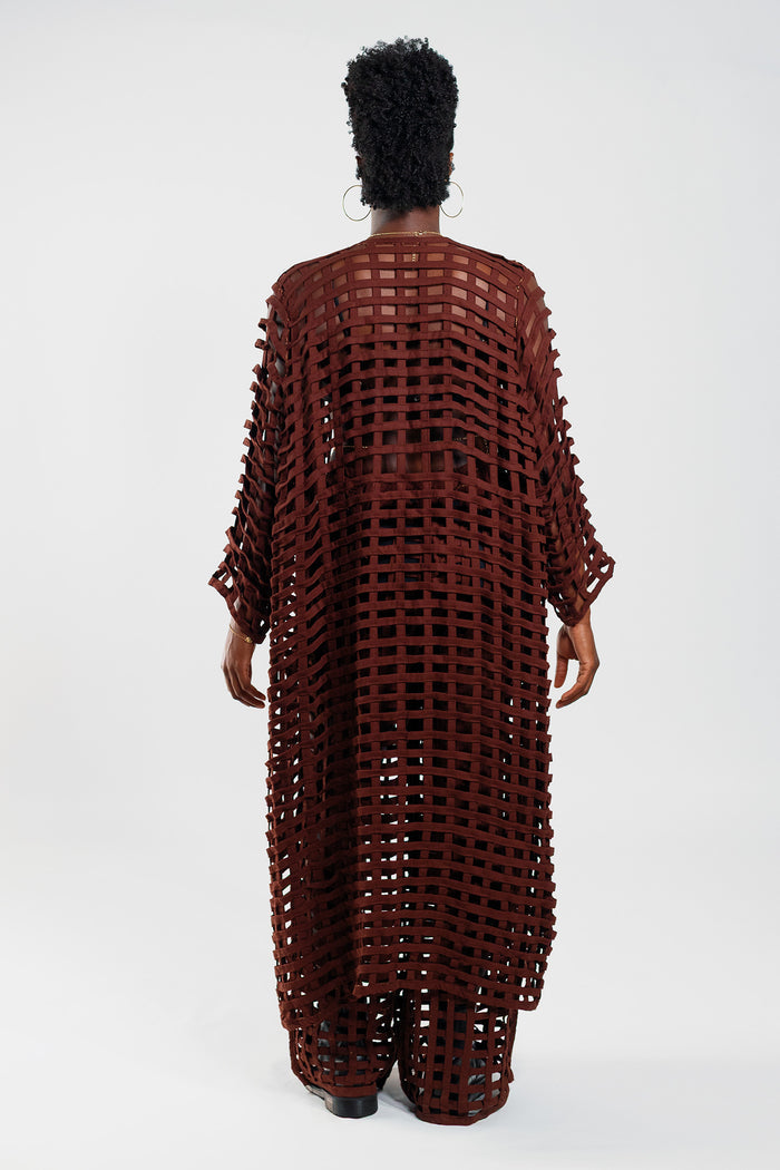 Wide Sleeve Basket Kimono – Basket Brown