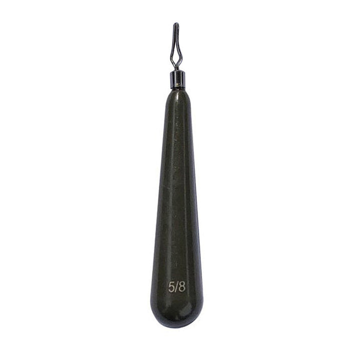 WOO! Tungsten Heavy Series Invisashot Drop Shot Weight in dark finish with 5/8 measurement, designed for precise fishing tackle use and enhanced drop shot rig performance.