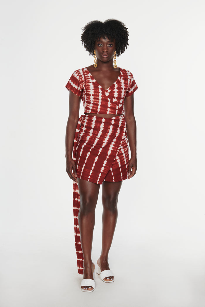 Wrap Skirt – Deep Red