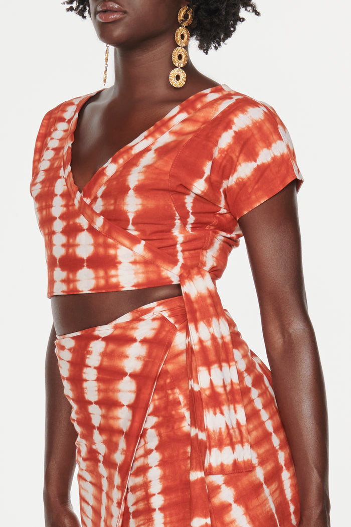 Wrap Top – Orange