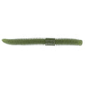 Yamamoto 5.5" Slink-O Floater Worm fishing lure in translucent green with ribbed body designed for lifelike movement and effective fishing tackle use.