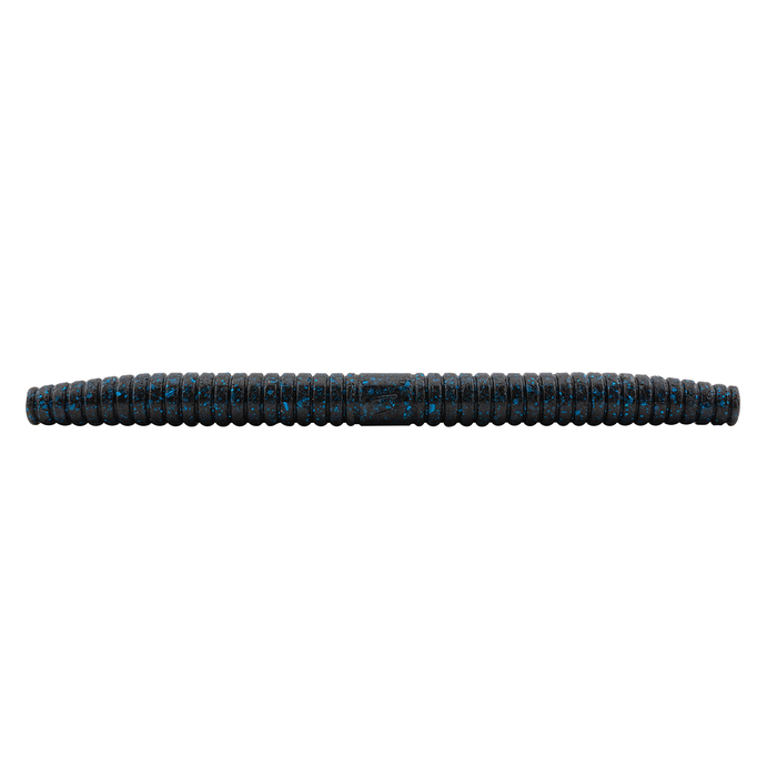 Z-Man Kingpin fishing lure in a ribbed, segmented design with black and blue color pattern, ideal for musky fishing tackle.