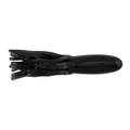 Z-Man Llama Tubez fishing lure in solid black, made of soft plastic with multiple tentacle-like appendages designed to mimic aquatic prey for musky or ice fishing.