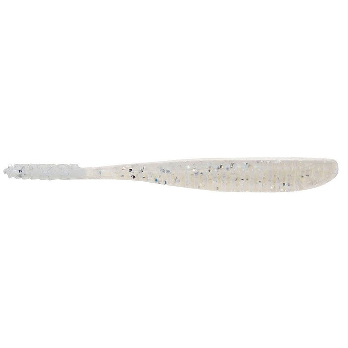 Z-Man Trick ShotZ soft fishing lure in translucent white with subtle blue and silver flecks designed for effective freshwater fishing tackle.
